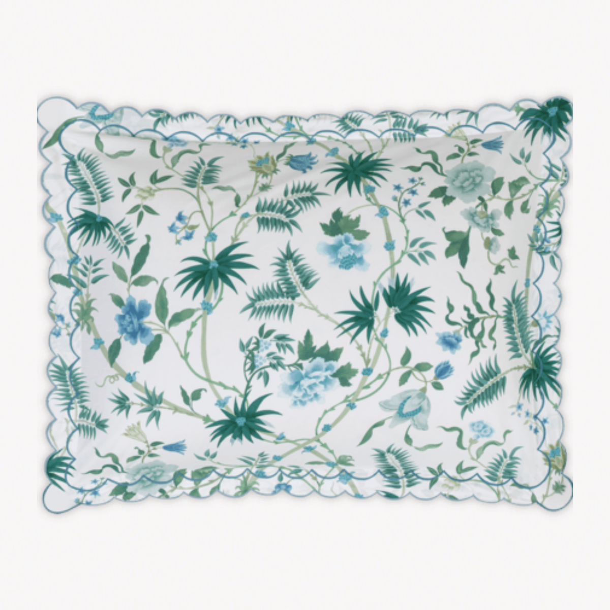 Sham of Matouk Schumacher Palmyra Bedding in Emerald