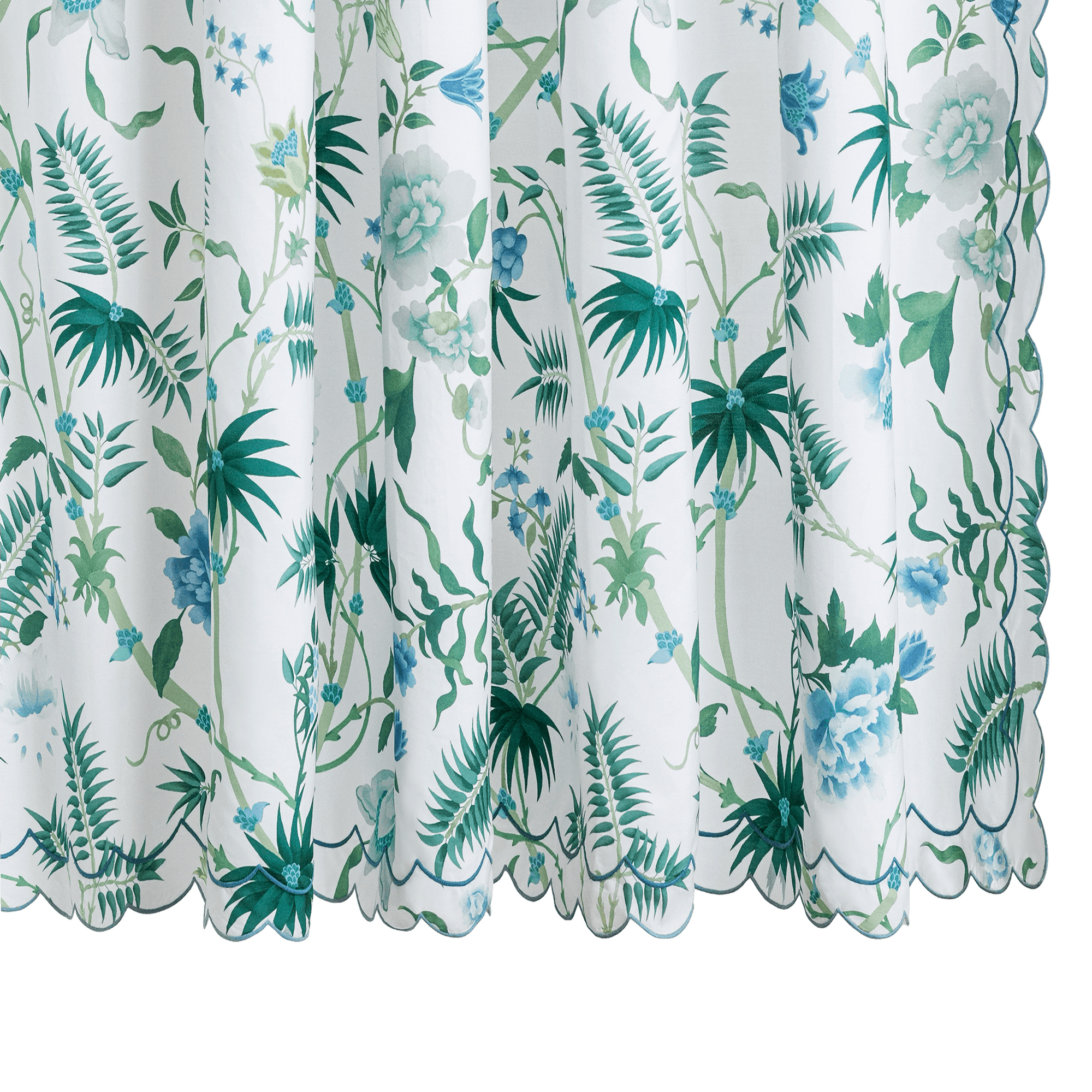 Matouk Schumacher Palmyra Shower Curtain in Emerald