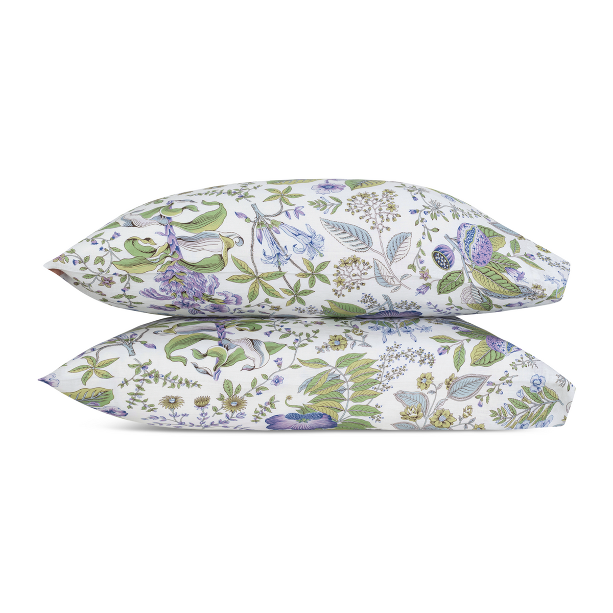 Pair of Pillowcases of Matouk Schumacher Pomegranate Linen Bedding in Lilac Color