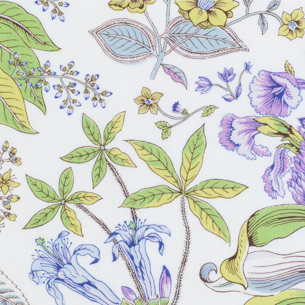 Fabric Closeup of Matouk Schumacher Pomegranate Linen Bedding in Lilac Color