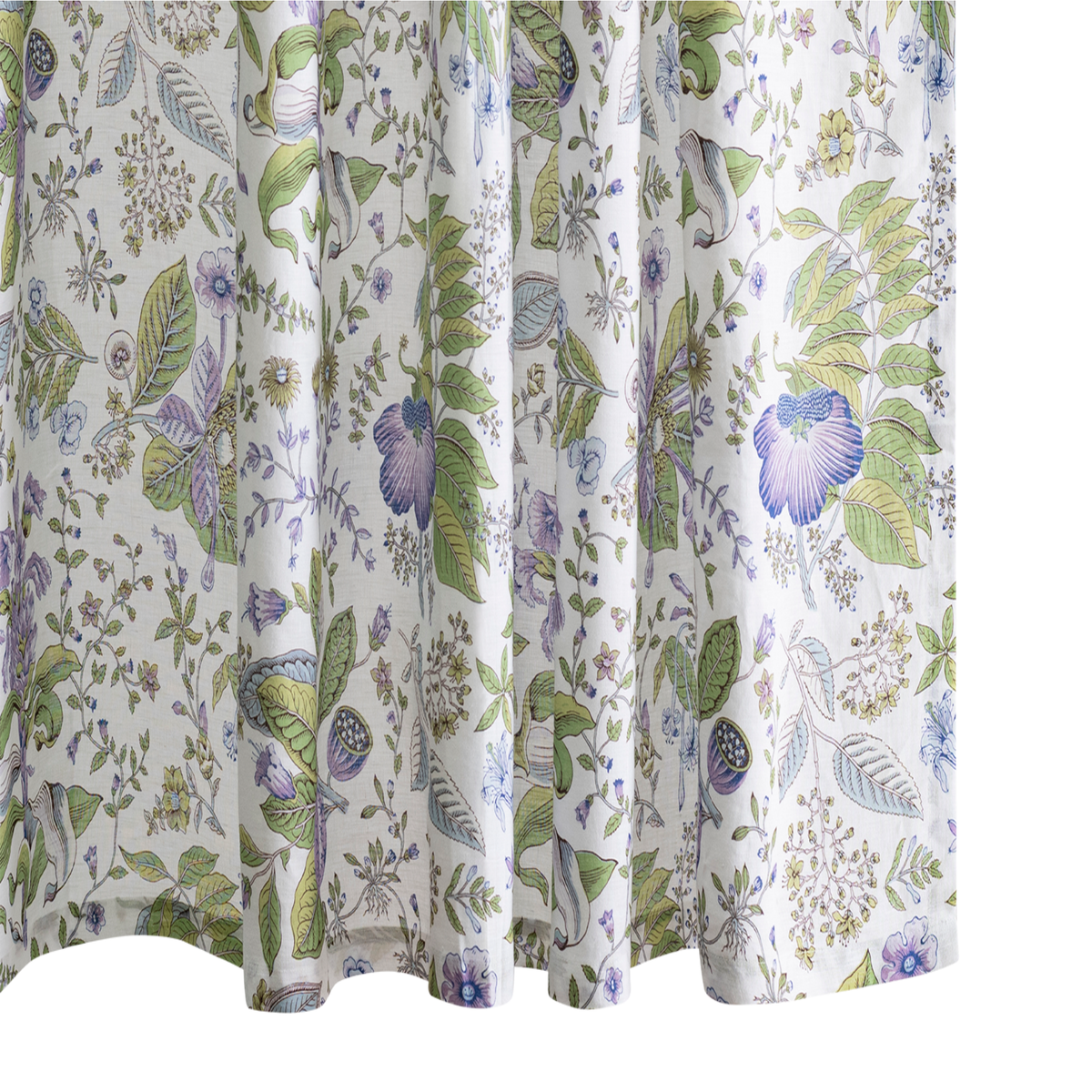 Matouk Schumacher Pomegranate Linen Shower Curtain in Lilac Color