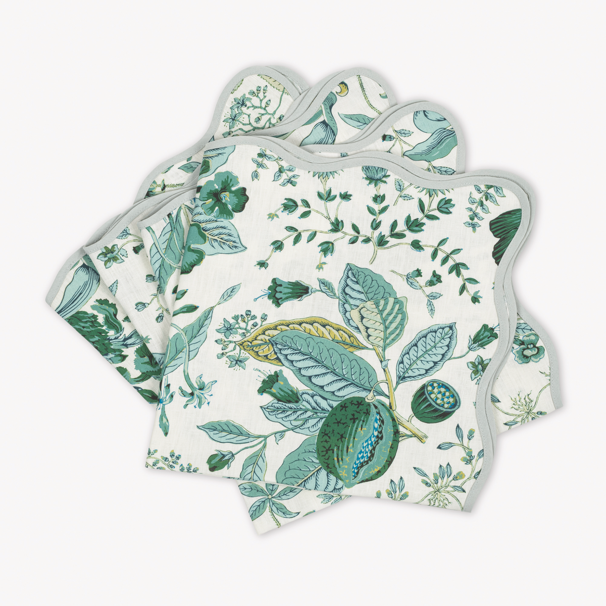 Napkins of Matouk Schumacher Pomegranate Table Linens in Emerald