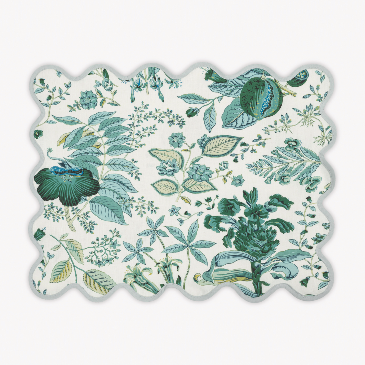 Placemat of Matouk Schumacher Pomegranate Table Linens in Emerald