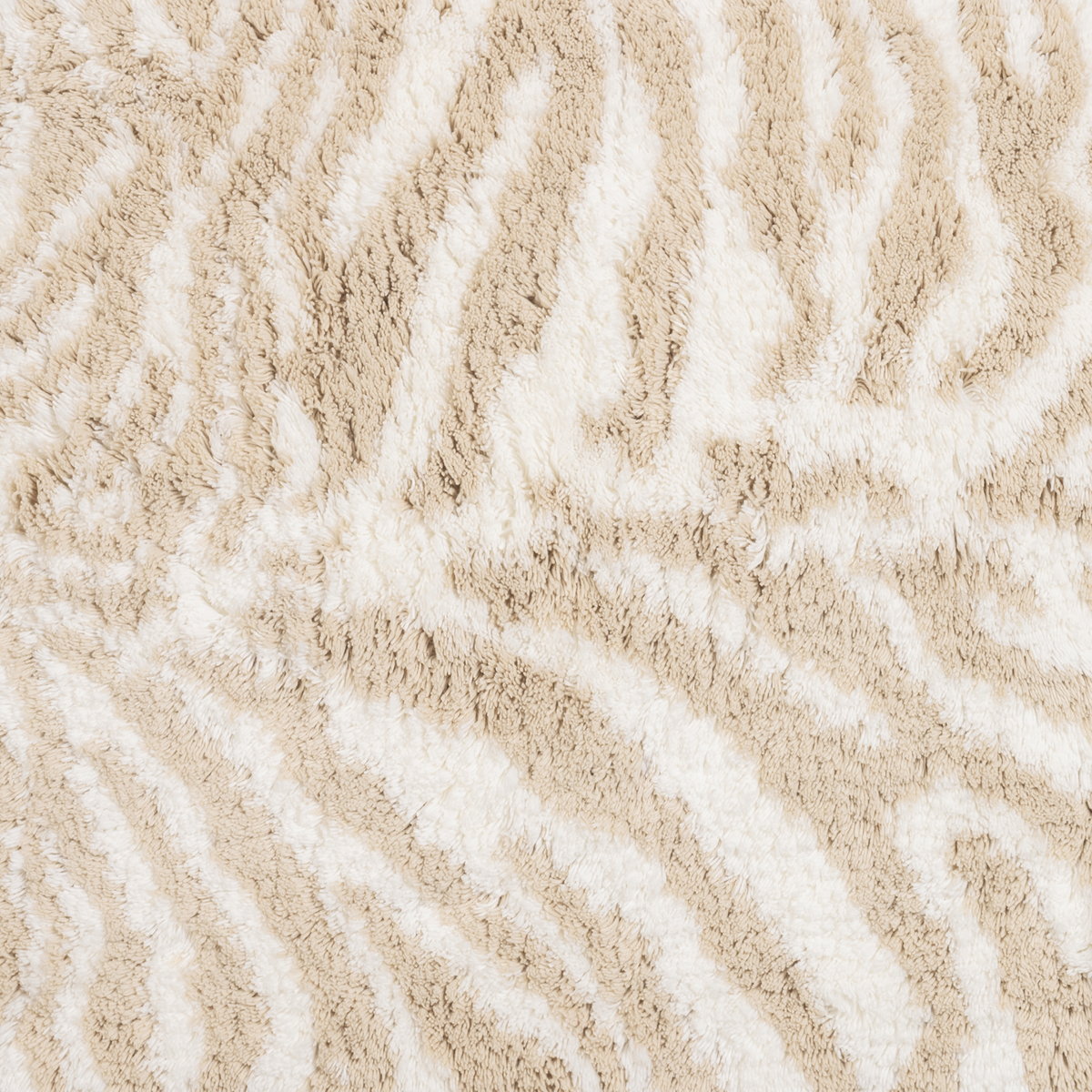 Fabric Closeup of Matouk Schumacher Regine Bath Rugs in Sand color