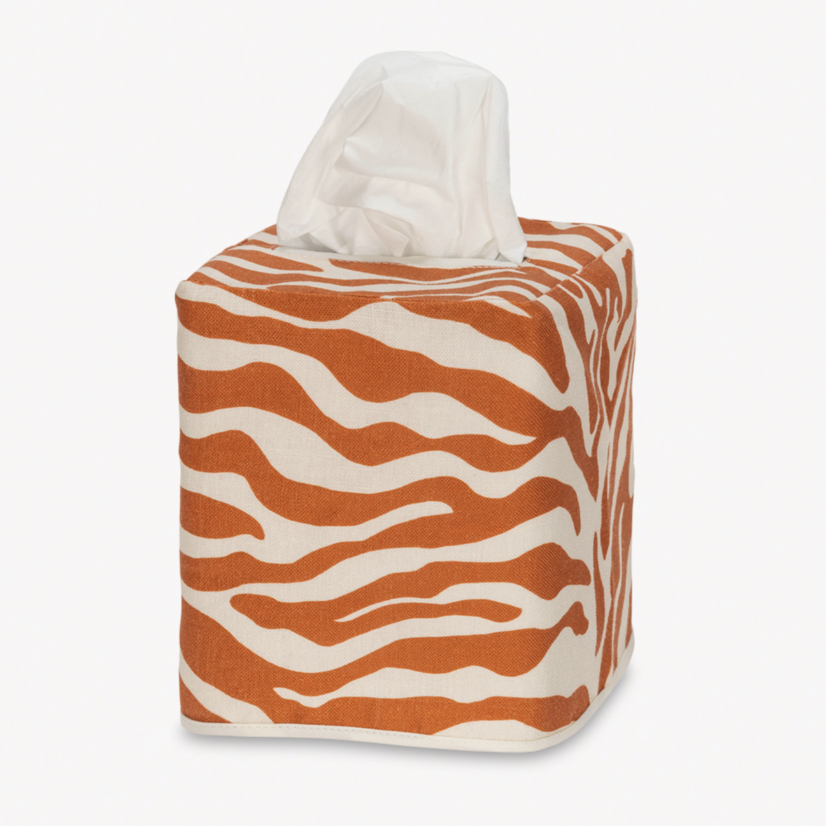Matouk Schumacher Regine Tissue Box Covers in Persimmon