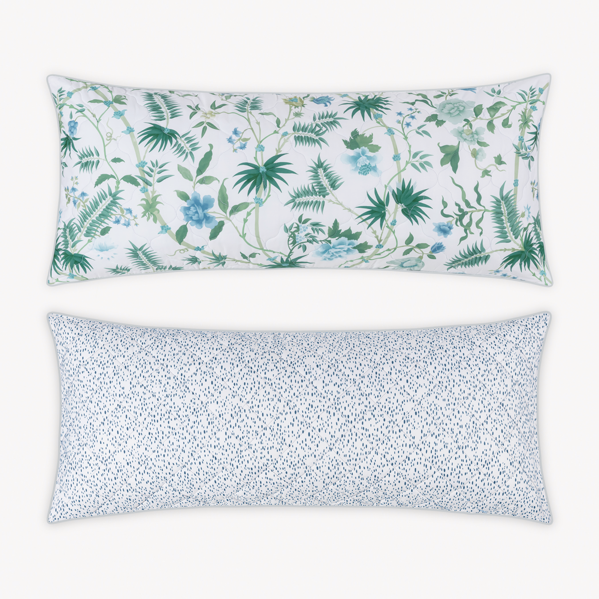 Matouk Schumacher Reversible Pillow Collection in Plamyra Emerald/Celine Blue