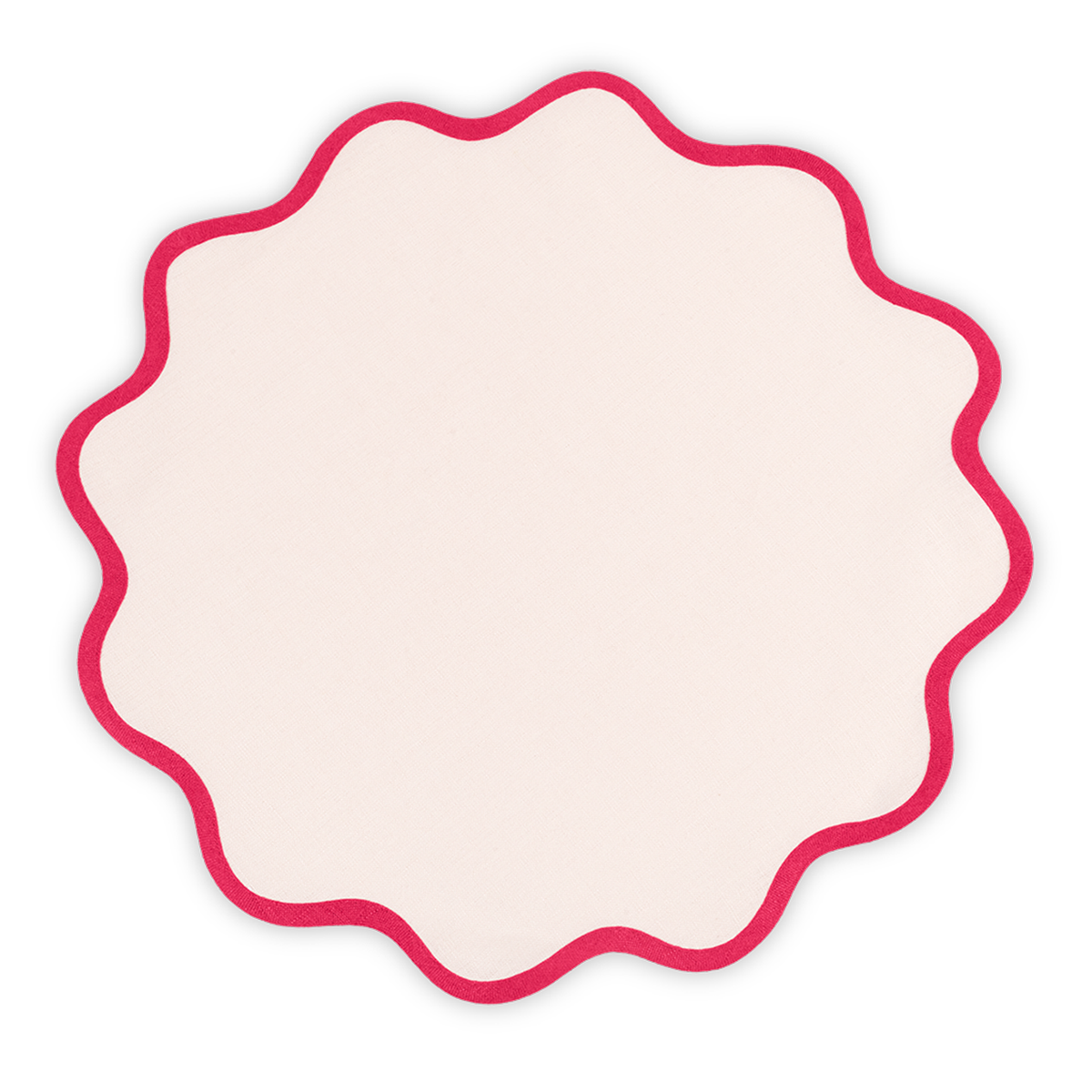 Silo Image of Matouk Scallop Edge Circle Placemat in Color Pink/Azalea