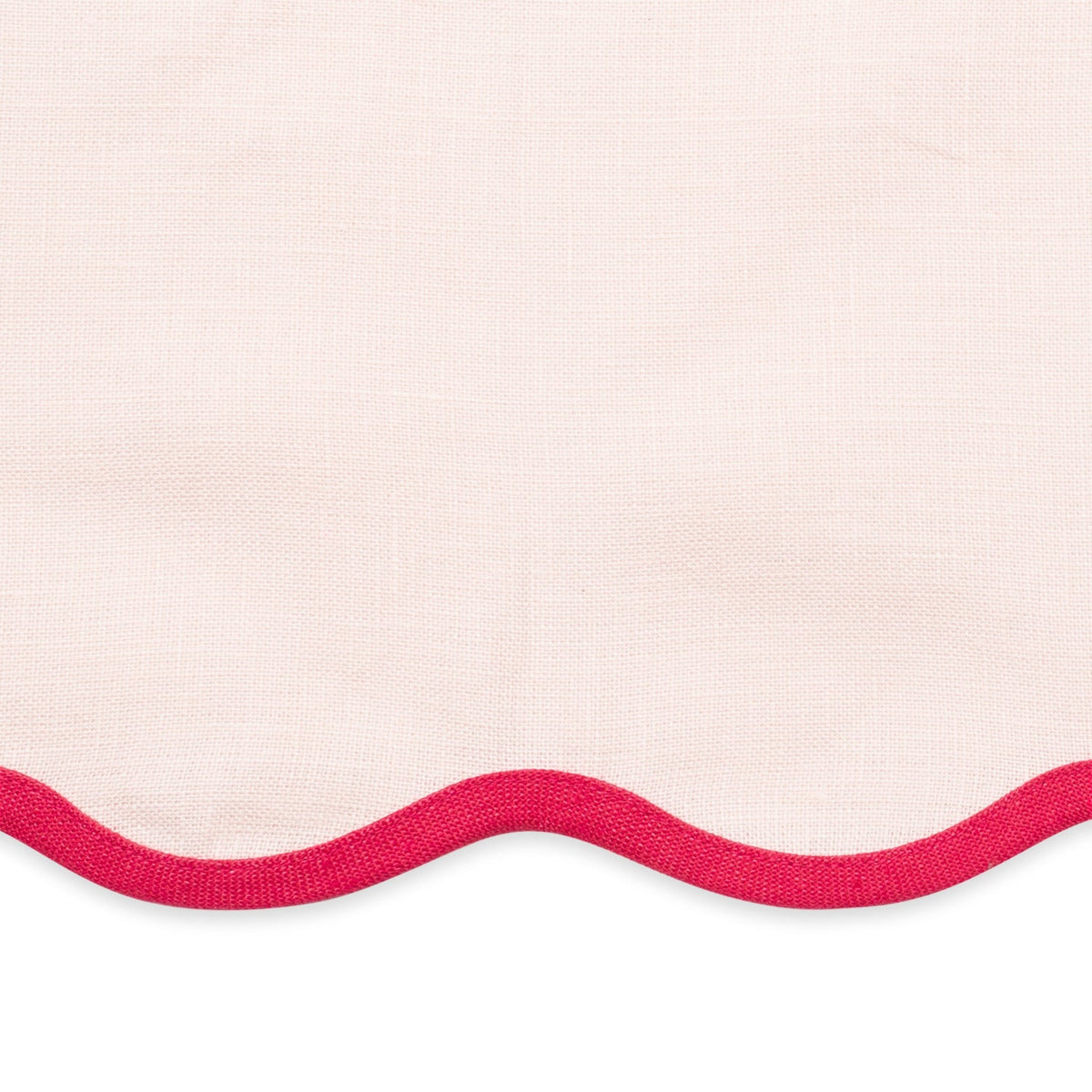 Swatch Sample of Matouk Scallop Edge Table Linens in Pink/Azalea Color