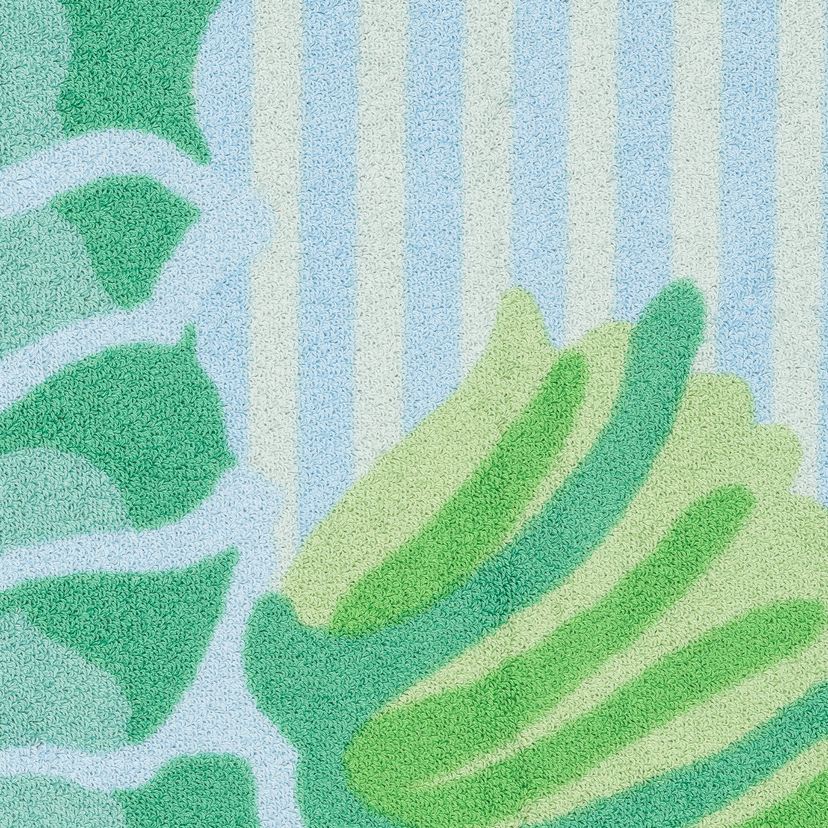 Fabric Sample of Matouk Schumacher Seahorse Beach Towels in Aquamarine Color