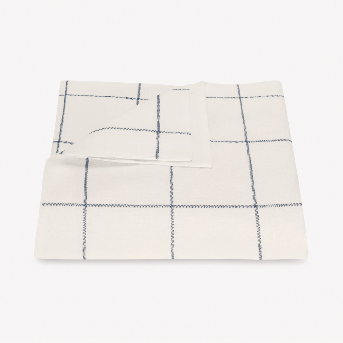 Folded Duvet Cover of Matouk Schumacher Sebastian Bedding in Navy color