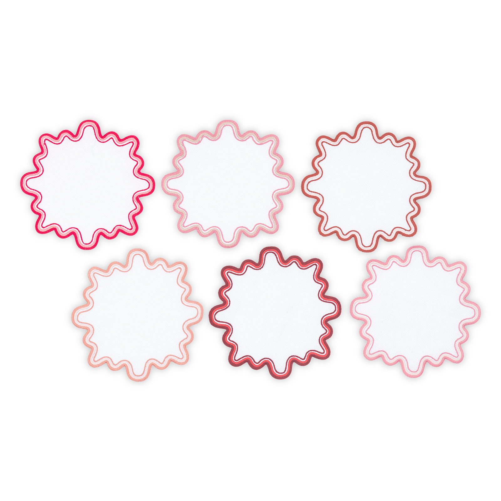 Lifestyle Shot of Matouk Schumacher Wave Cocktail Napkins in Color Firenze