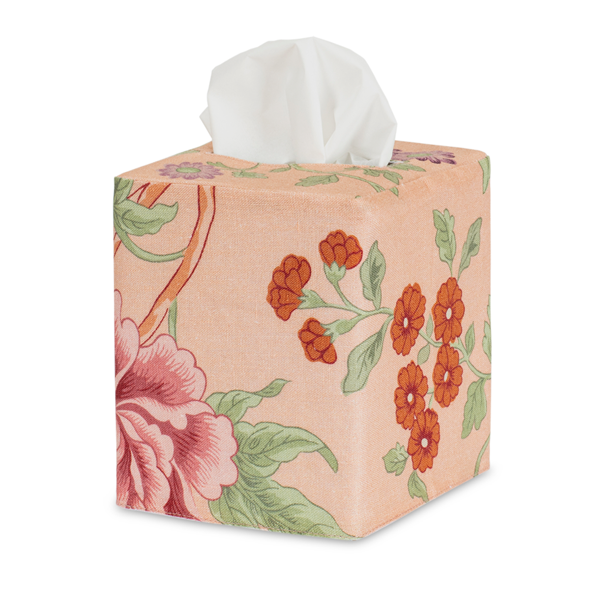 Apricot Matouk Simone Linen Tissue Box Cover