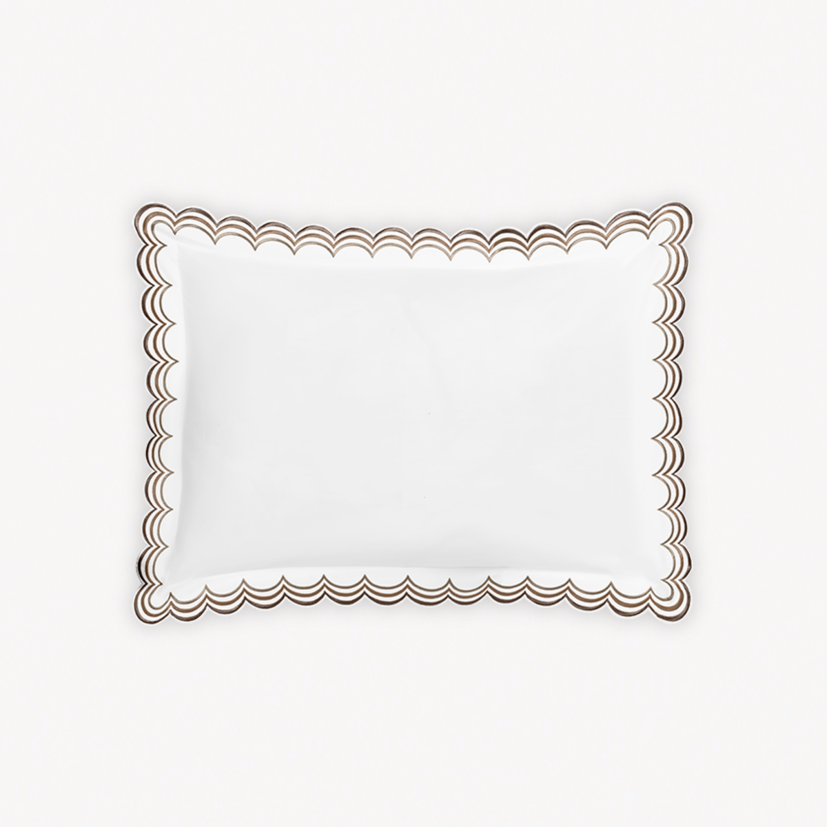 Boudoir Sham of Matouk Stella Bedding in Mocha