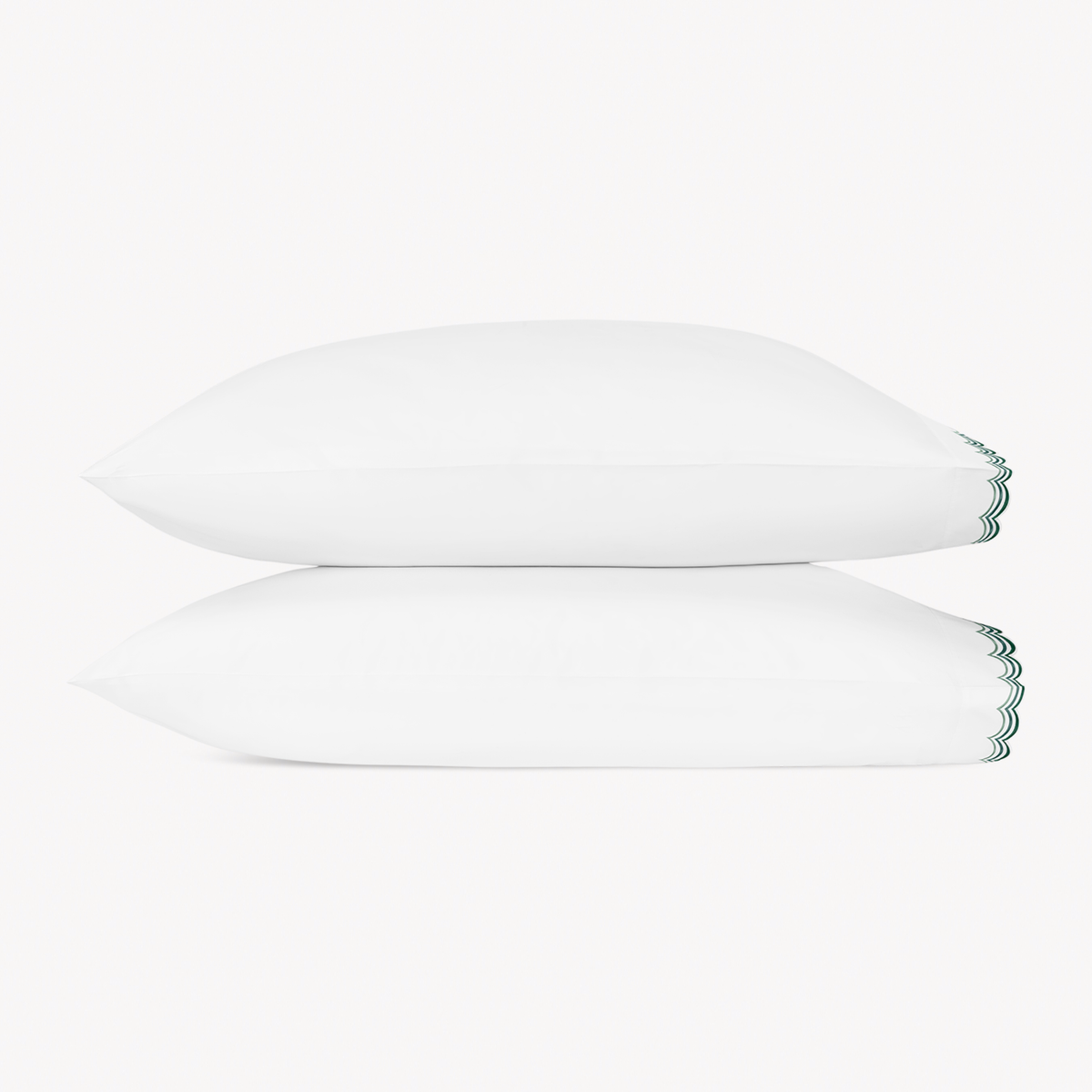 Pair of Pillowcases of Matouk Stella Bedding in Green