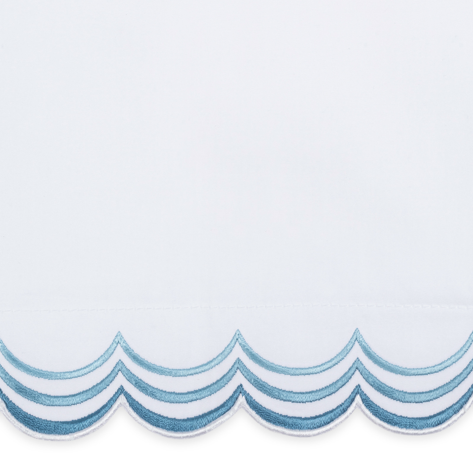 Matouk Stella Bedding in Champagne and Mocha and Hazy Blue and Green and Pink