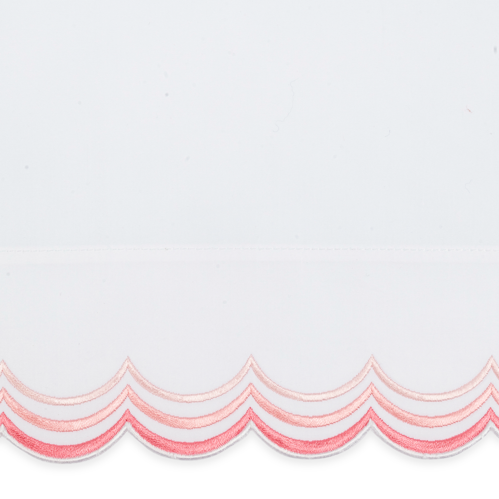 Matouk Stella in Hazy Blue shown with Pink Swatch