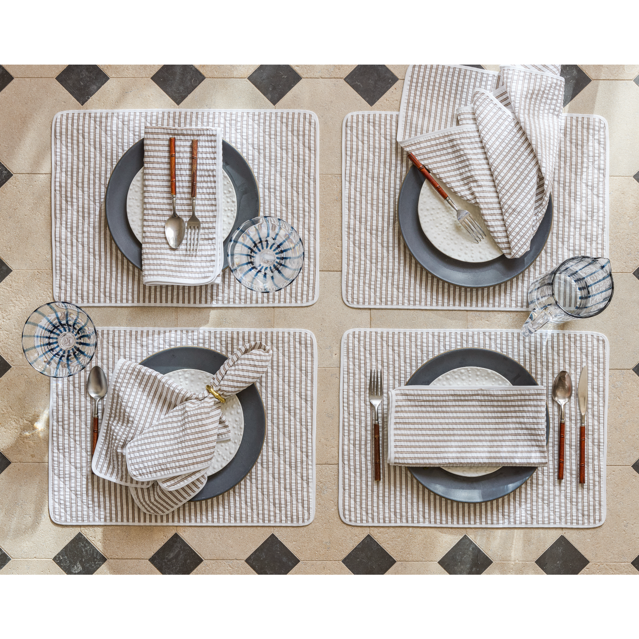 Matouk Matteo Table Linens (White) | Luxury Table Setting | FLandB ...