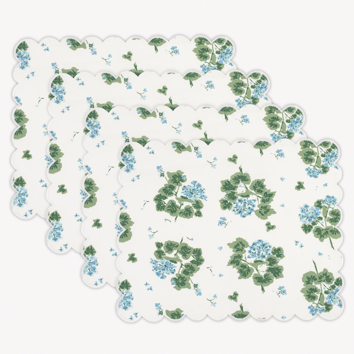 Placemat Set of Matouk Tillett Geranium Table Linens in Blue