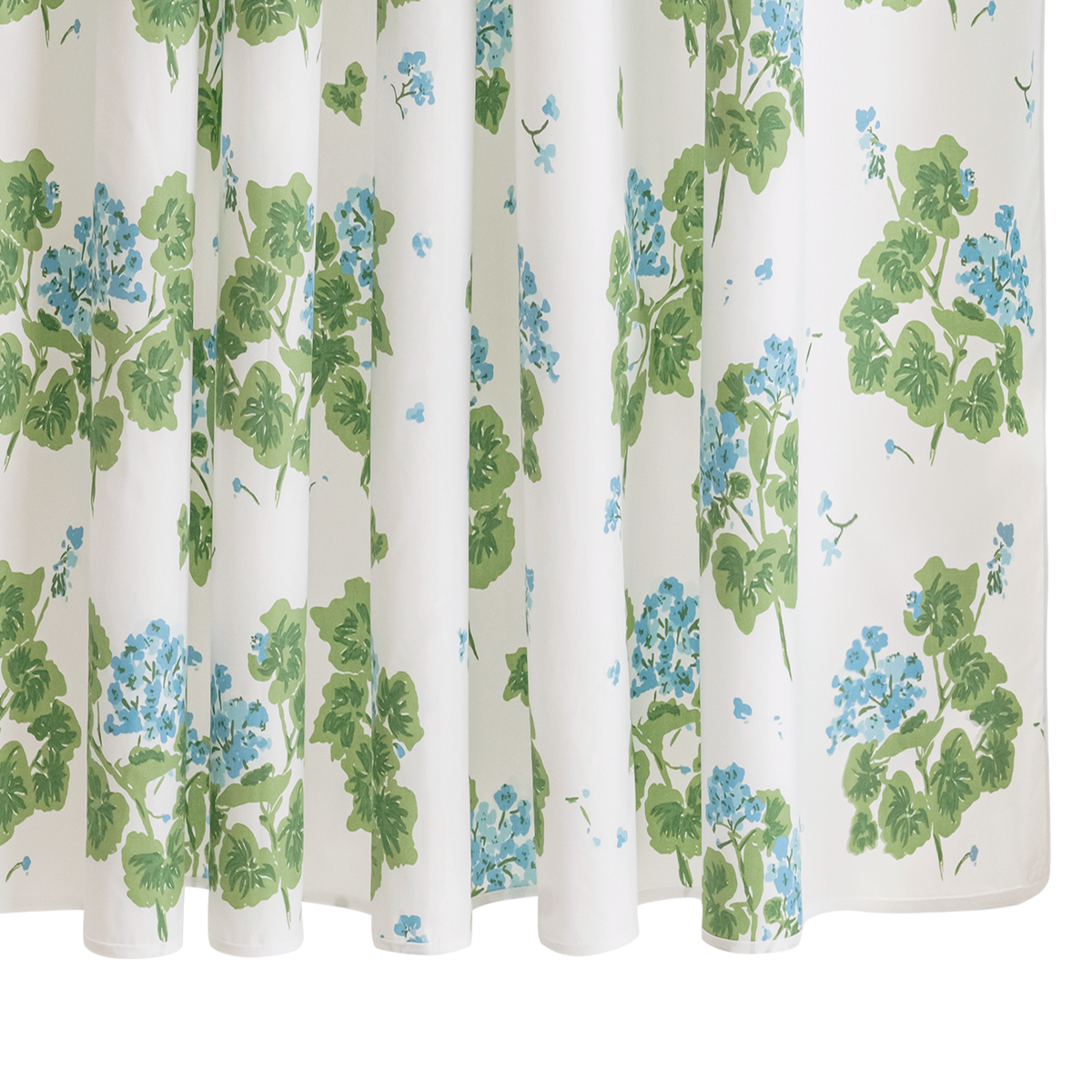 Matouk Tillett Geranium Shower Curtain in  Bluebell pattern