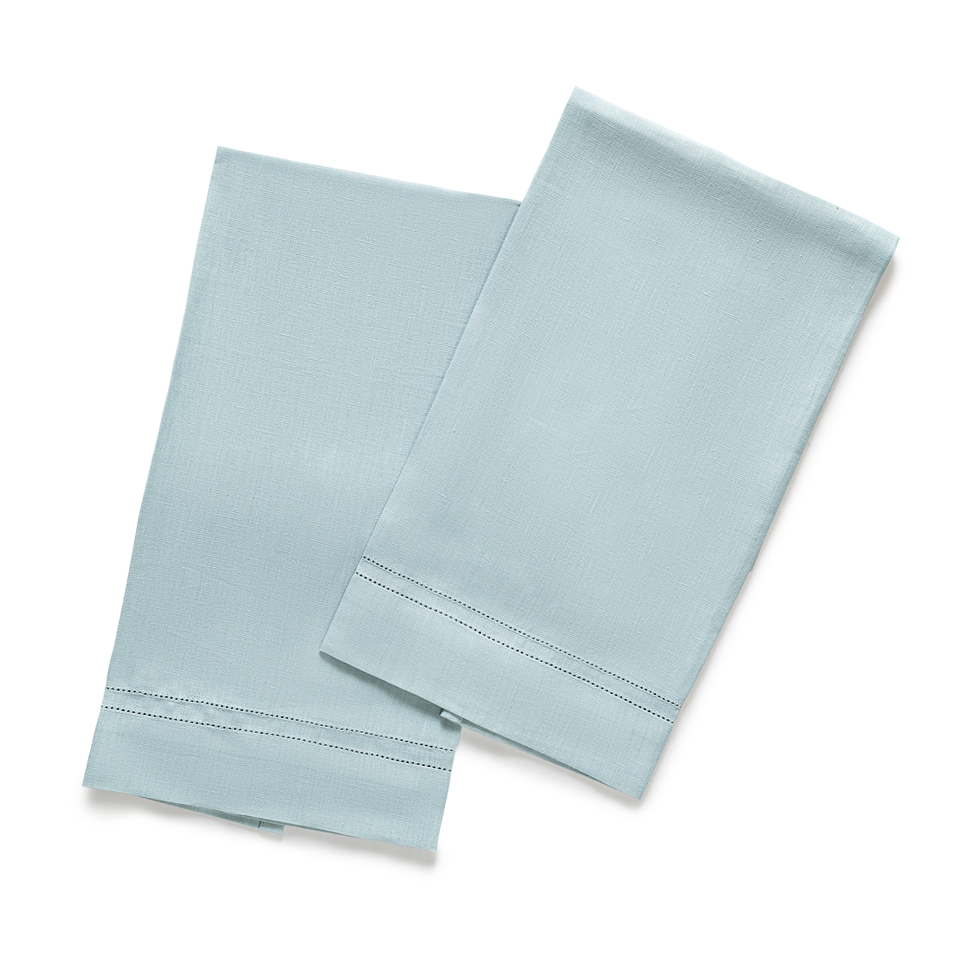 Pair of Sea Matouk Valentina Hemstitch Guest Towels