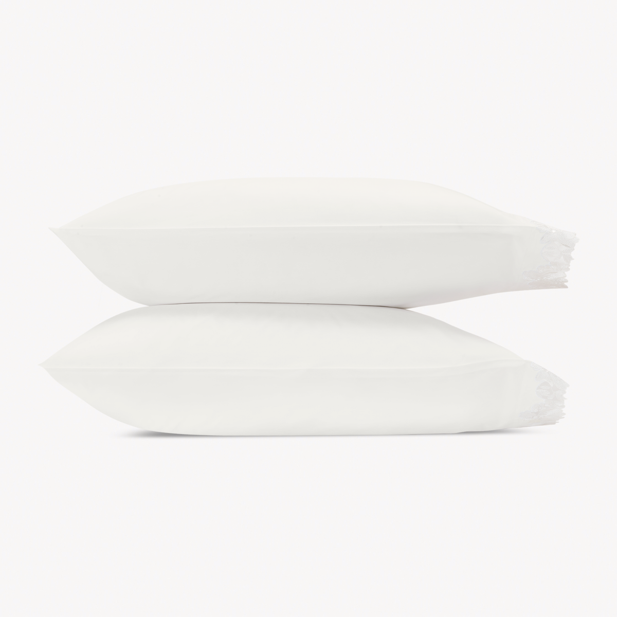 Pair of Pillowcases of Matouk Virginia Silk Collection in Bone