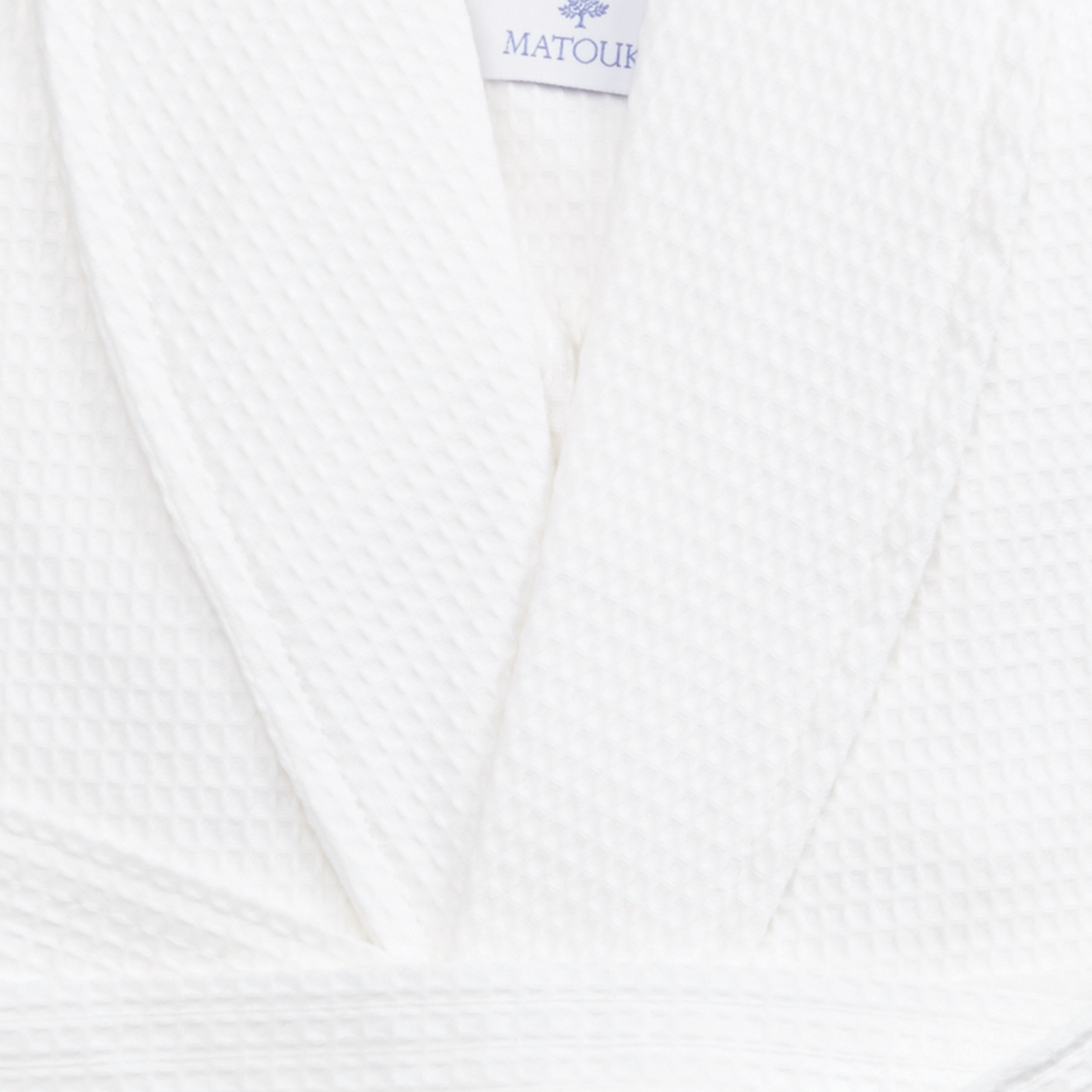 Lifestyle Image of White Matouk Waffle Robe