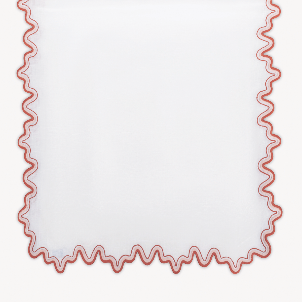 Table Runner of Matouk Wave Table Linens in Carnelian