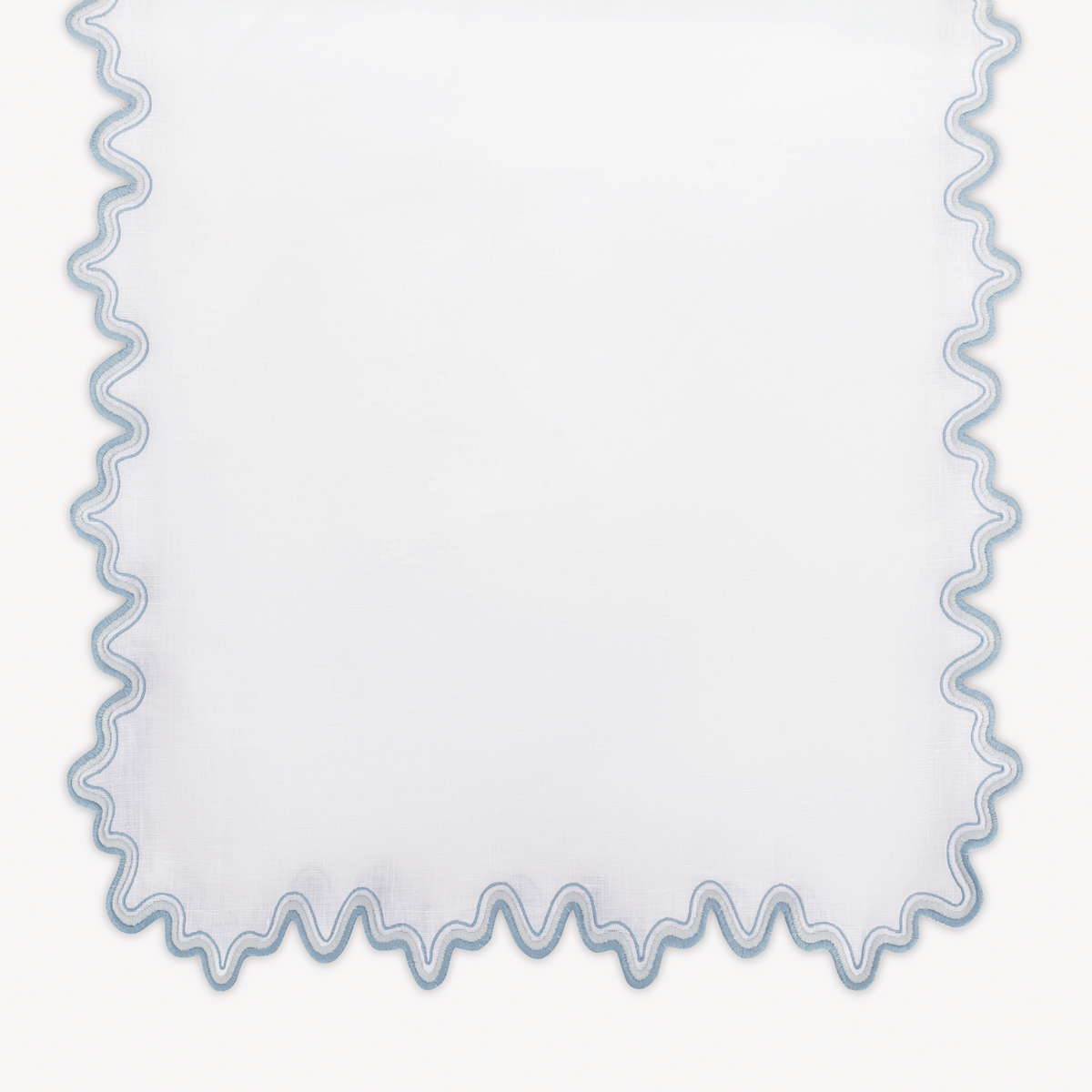 Table Runner of Matouk Wave Table Linens in Hazy Blue