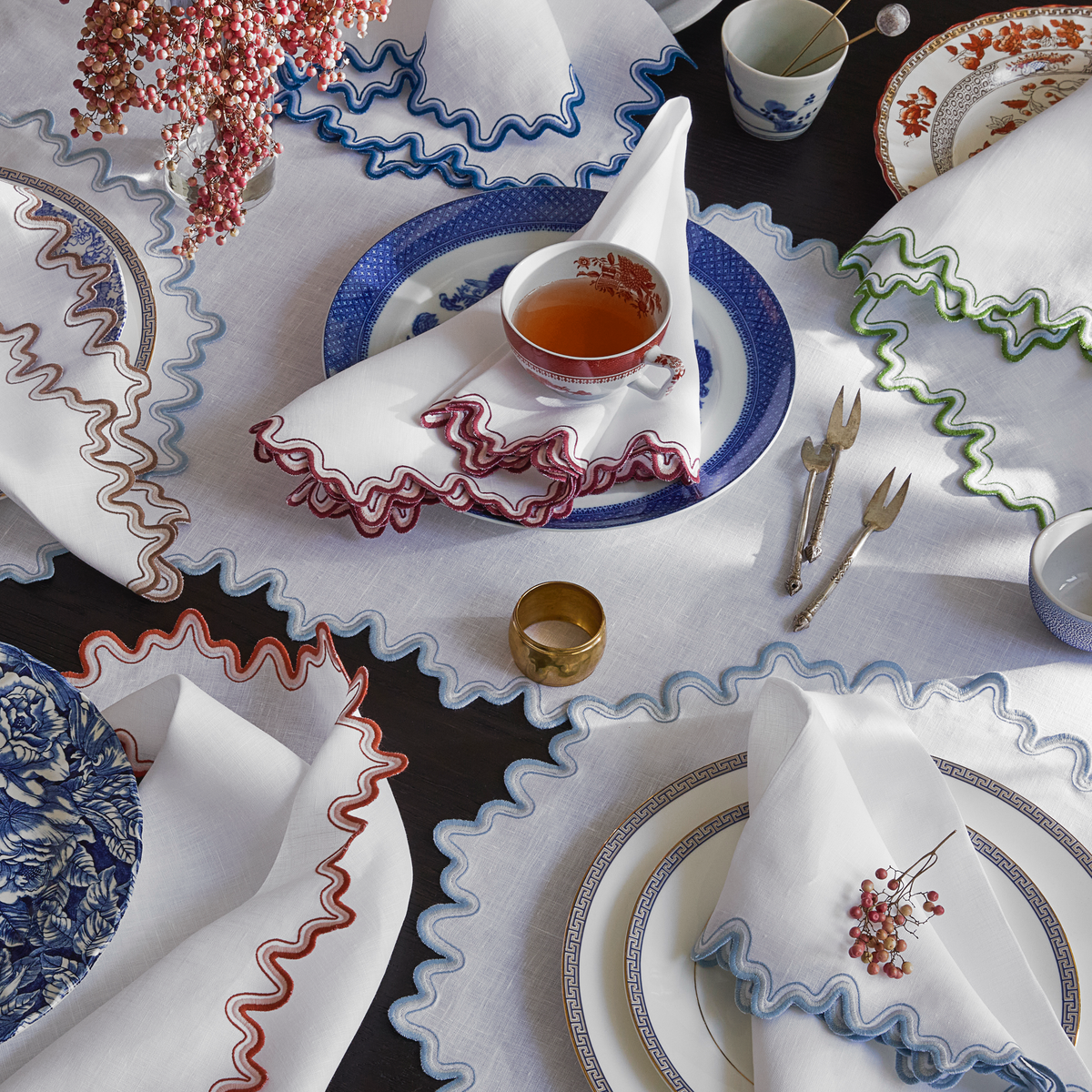 Colors of Matouk Wave Table Linens