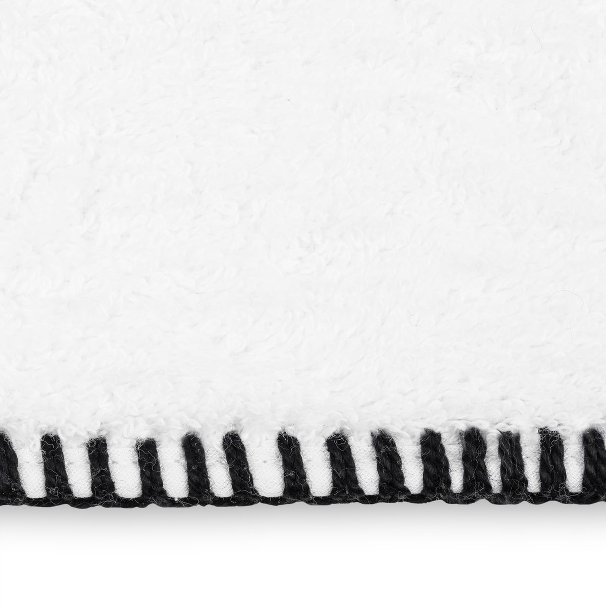 Swatch Sample of Black Matouk Whipstitch Bath Collection