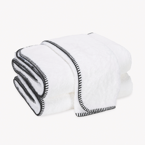 Matouk Whipstitch Bath Towels and Mats - Black featured image