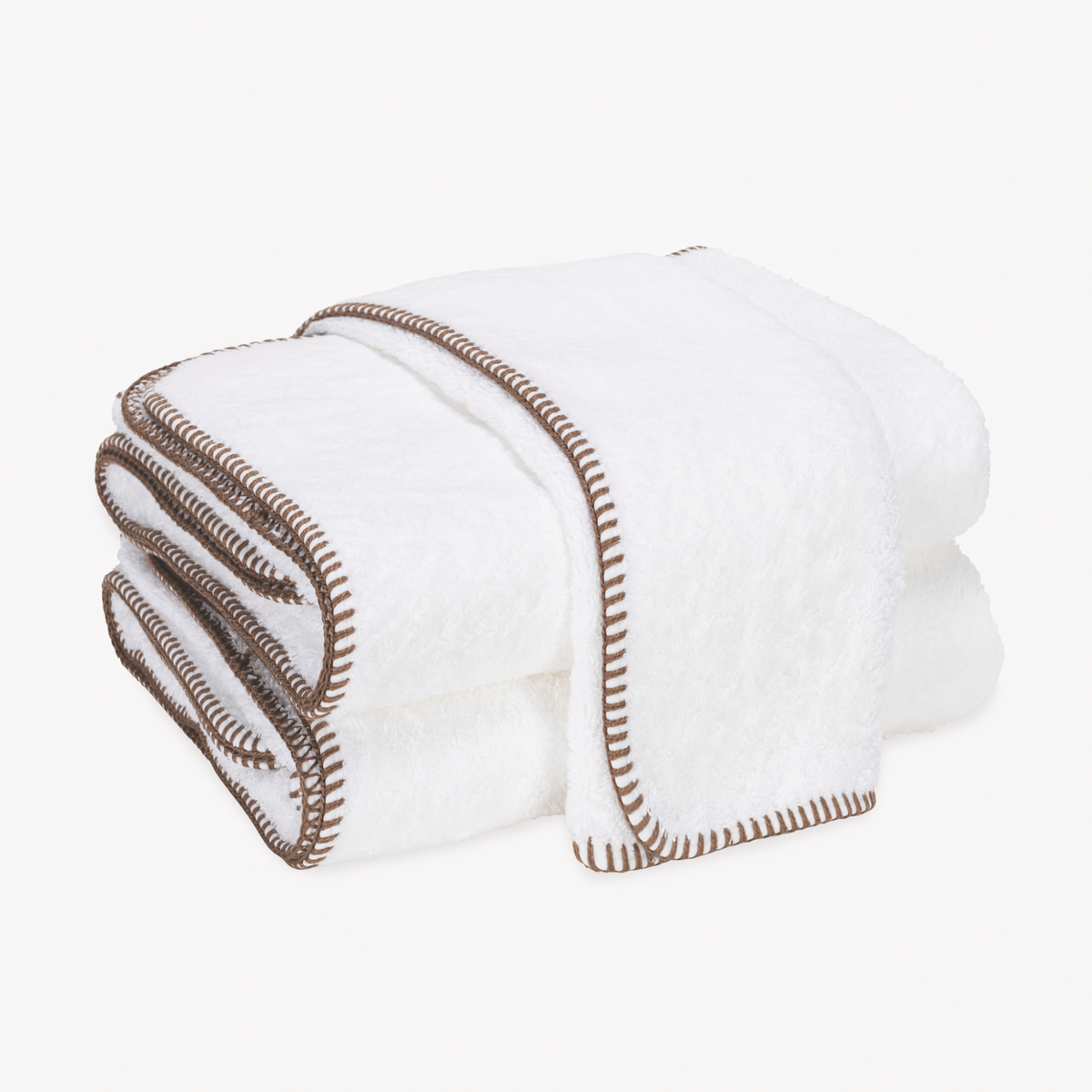 Towels of Cocoa Matouk Whipstitch Bath Collection