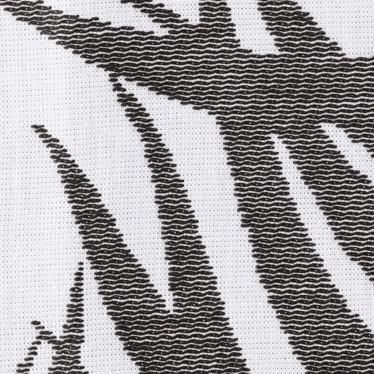 Swatch Sample of Matouk Zebra Palm Beach Towels in Color Sand Black