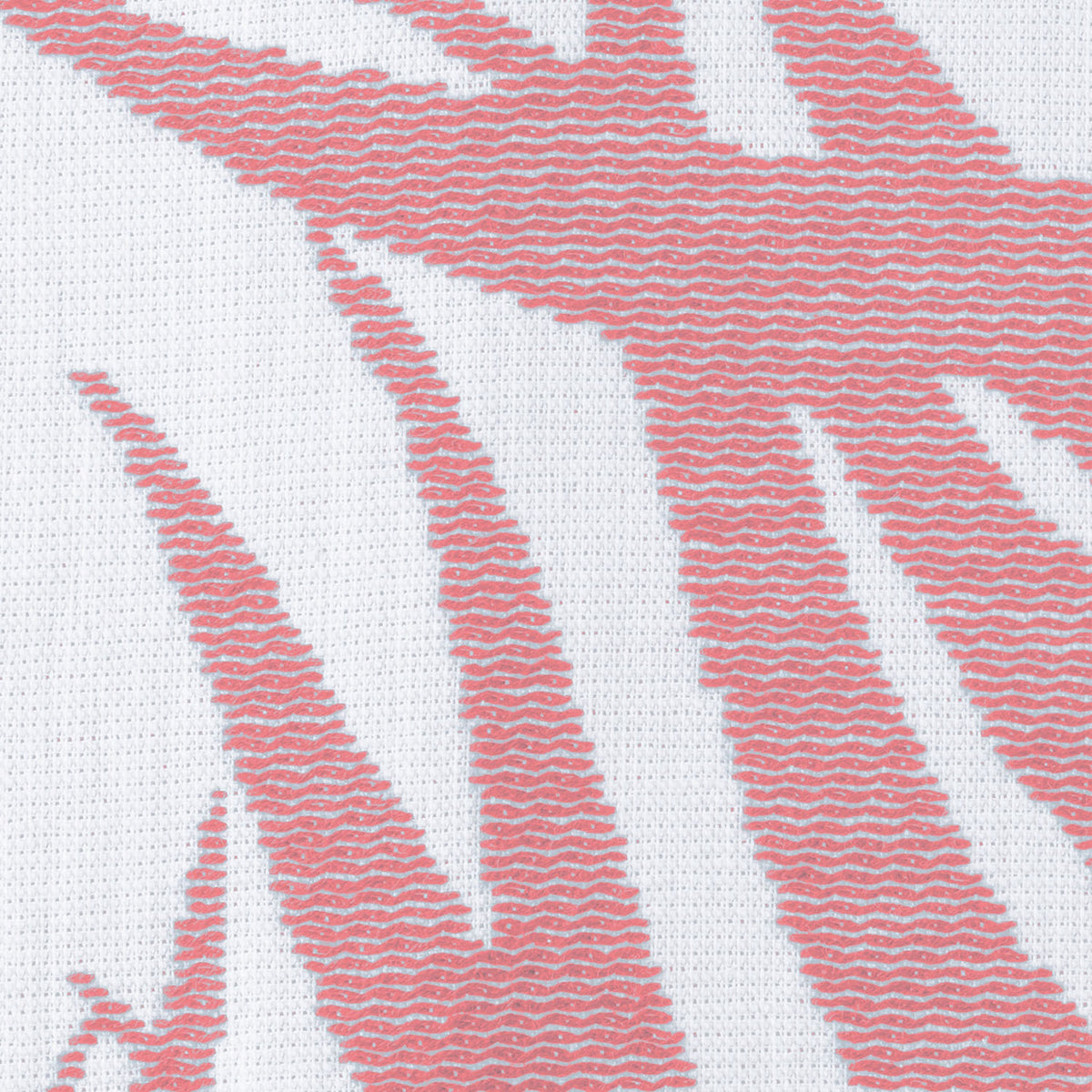 Swatch Sample of Matouk Zebra Palm Beach Towels in Color Flamingo