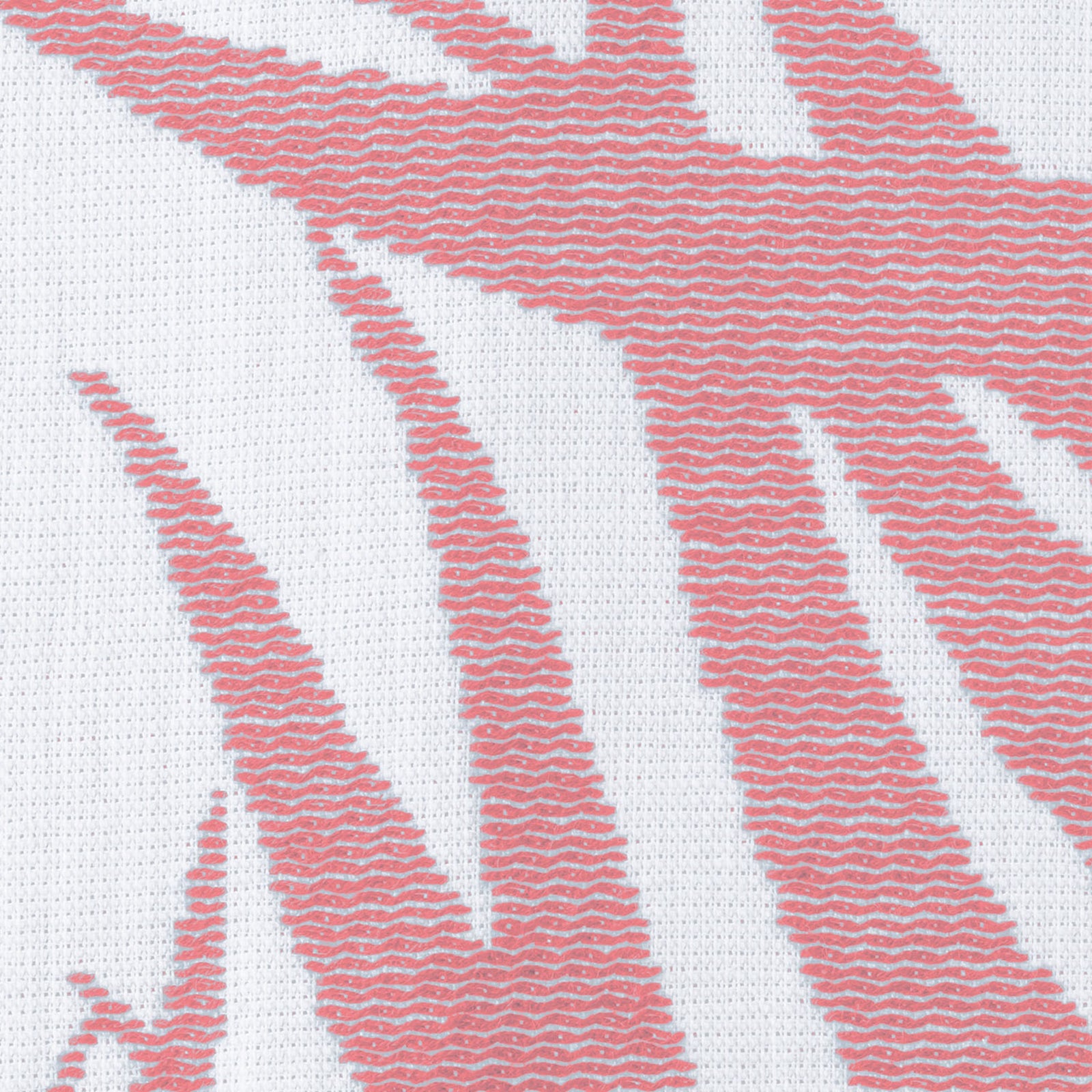 Folded Beach Towel of Matouk Zebra Palm in Color Flamingo