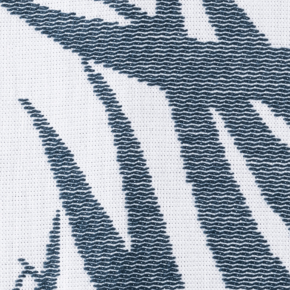 Swatch Sample of Matouk Zebra Palm Beach Towels in Color Navy