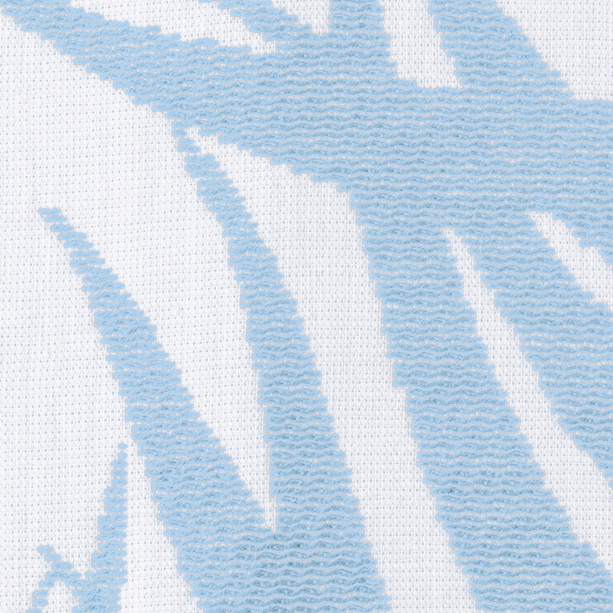 Swatch Sample of Matouk Zebra Palm Beach Towels in Color Pool Blue