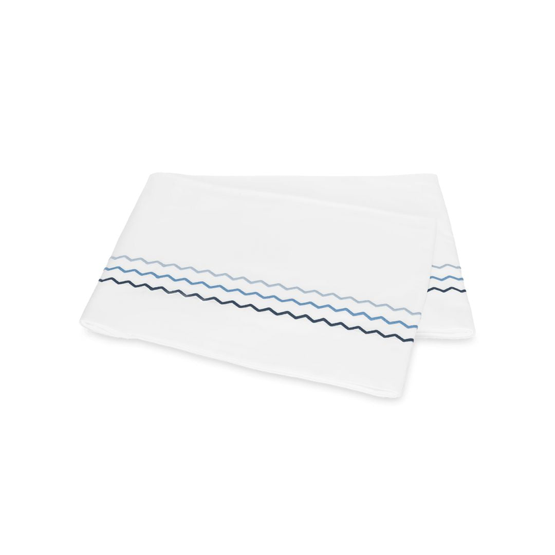 Matouk Axel Flat Sheet in Azure Silo Image