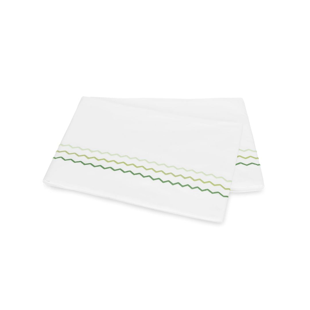 Matouk Axel Flat Sheet in Spring Green Silo Image