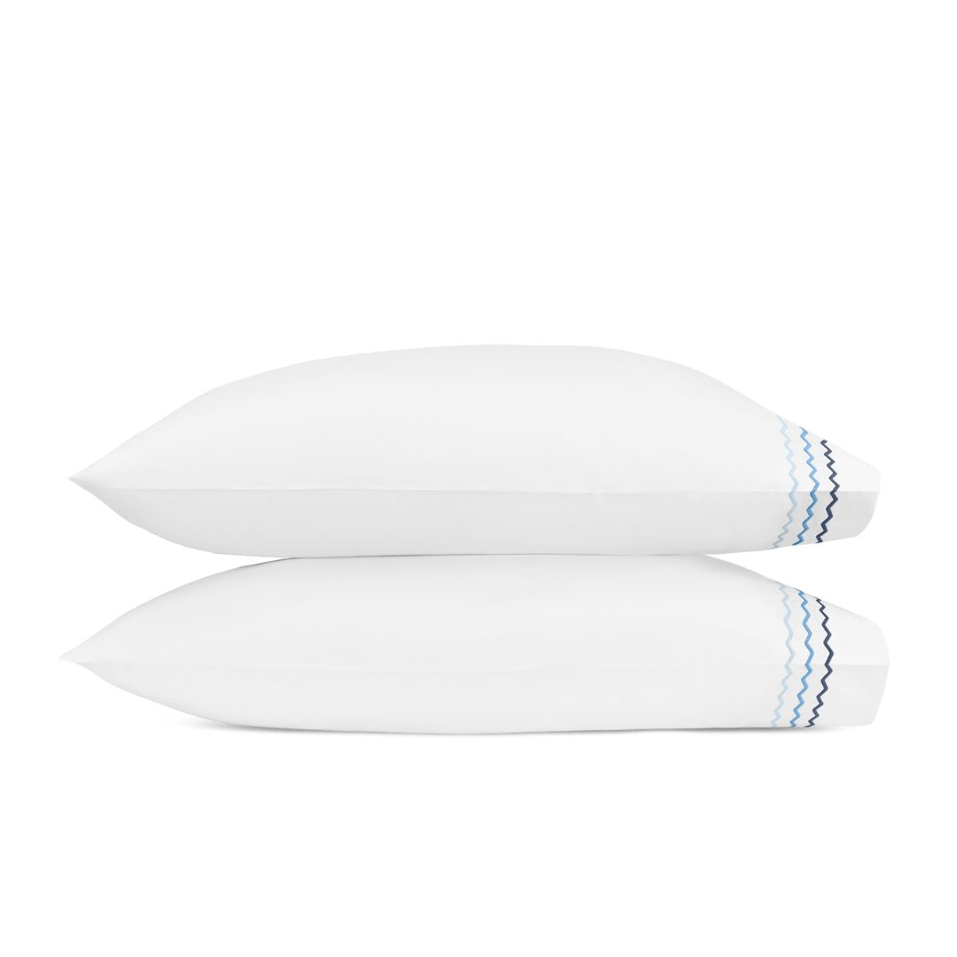 Matouk Axel Pillowcases in Azure Silo Image