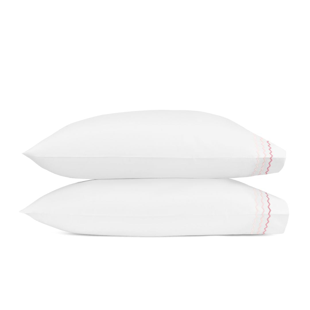 Matouk Axel Pillowcases in Pink Silo Image