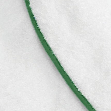 Matouk Cairo Bath Robe in White/Palm with custom monogram