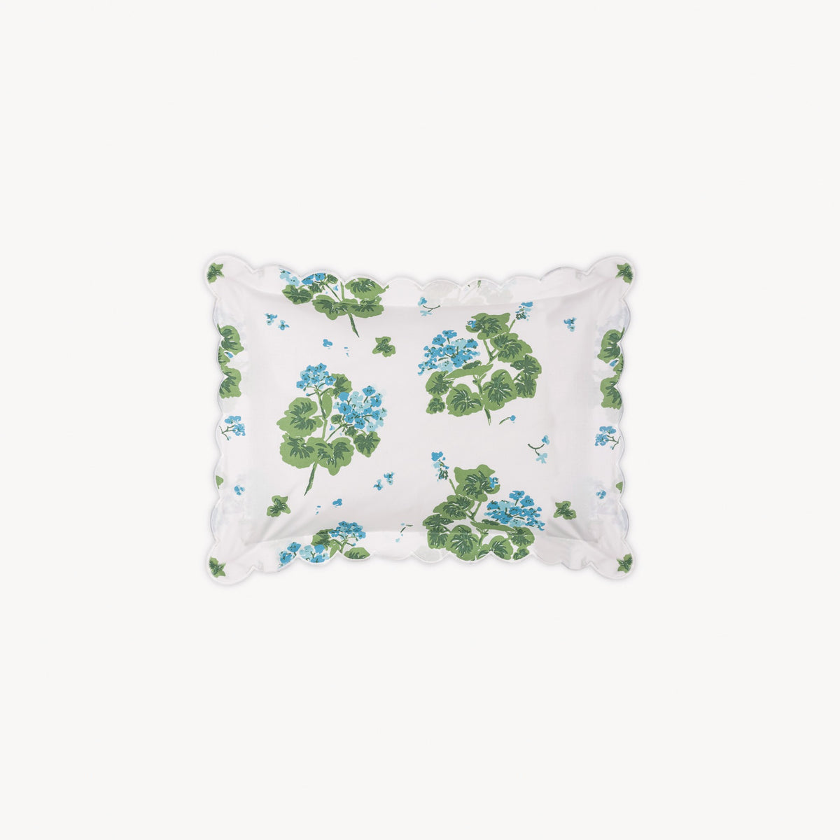 Floral-patterned sham on a white background