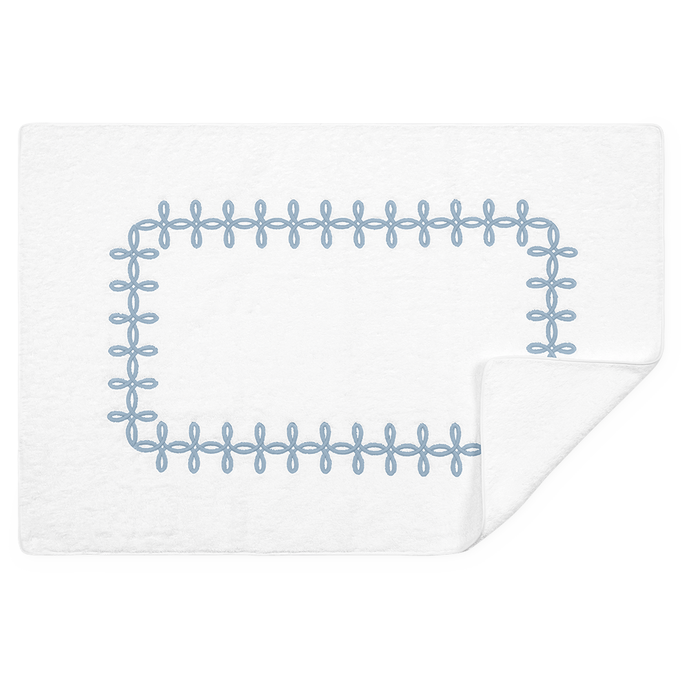 Matouk Gordian Knot Tub Mat - Hazy Blue - Silo Image