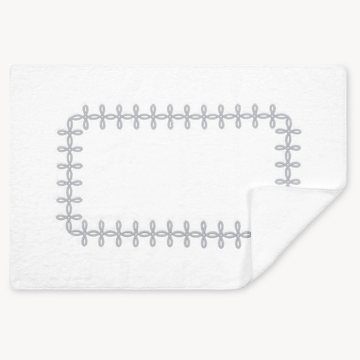 Matouk Gordian Knot Tub Mat - Silver - Silo Image