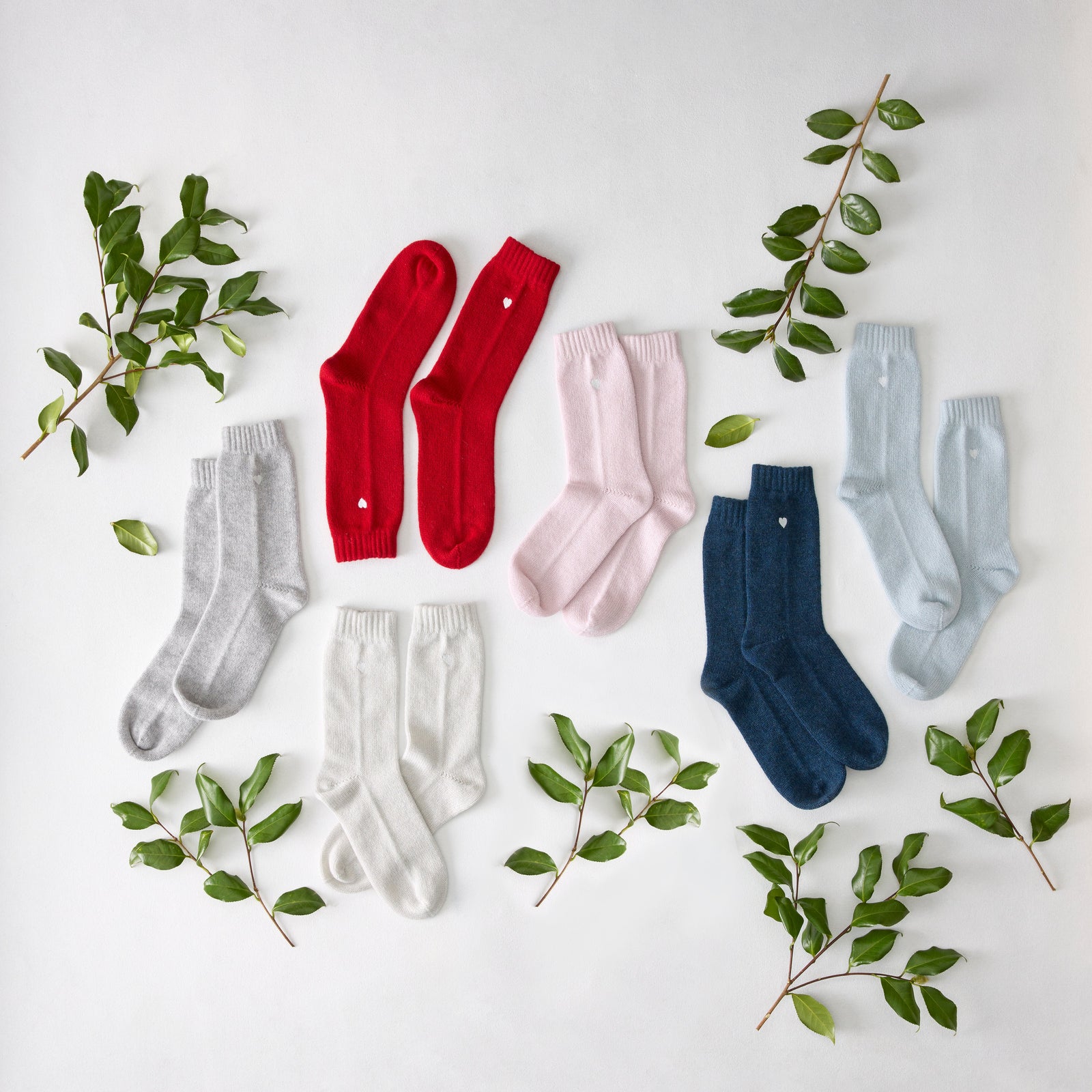 Matouk Heart Sleeping Socks Assortment