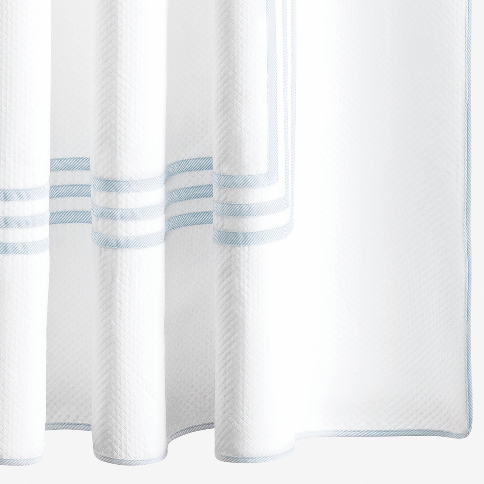 Matouk Newport Shower Curtain in Blue Stripe