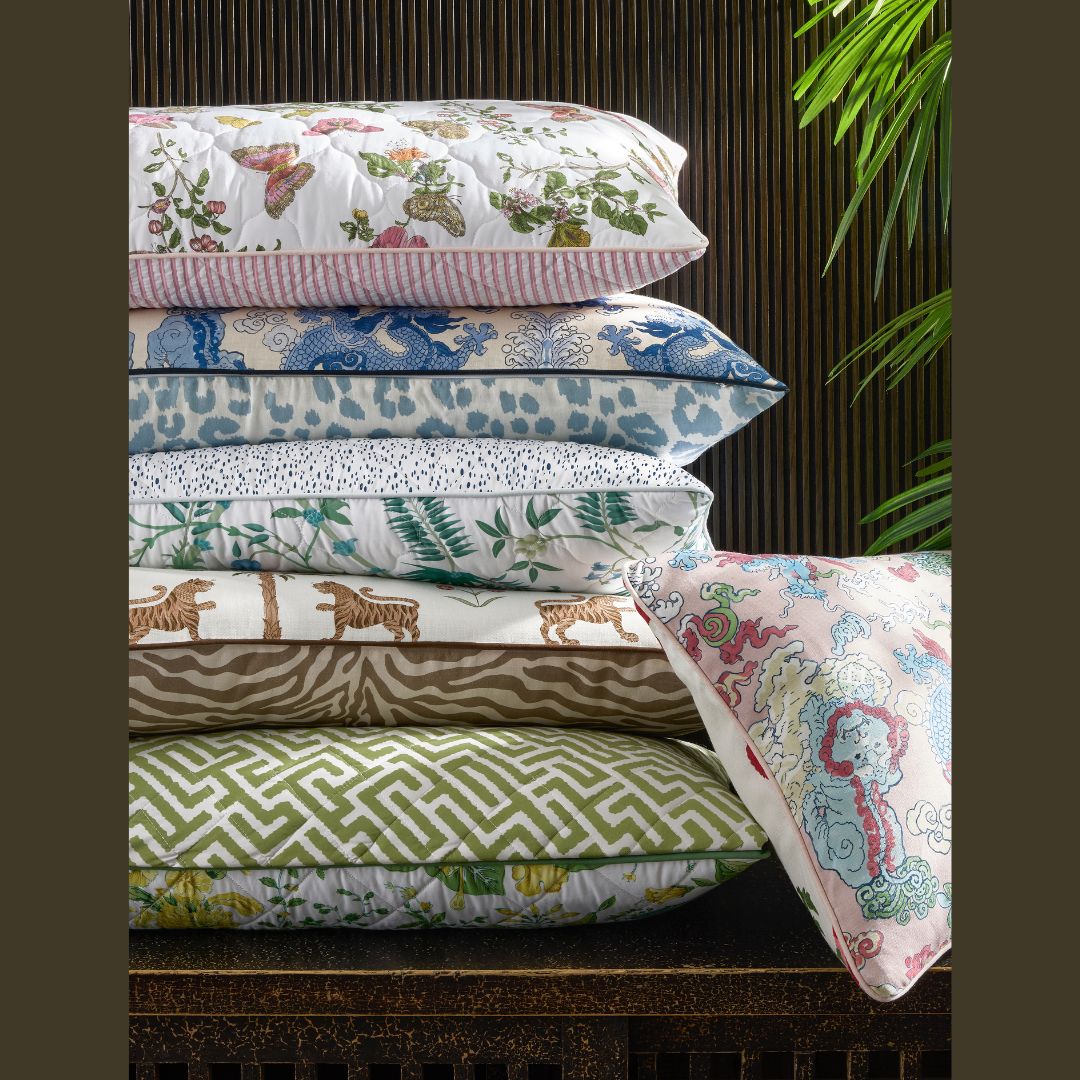 lifestyle image of Matouk Reversible Pillow Covers