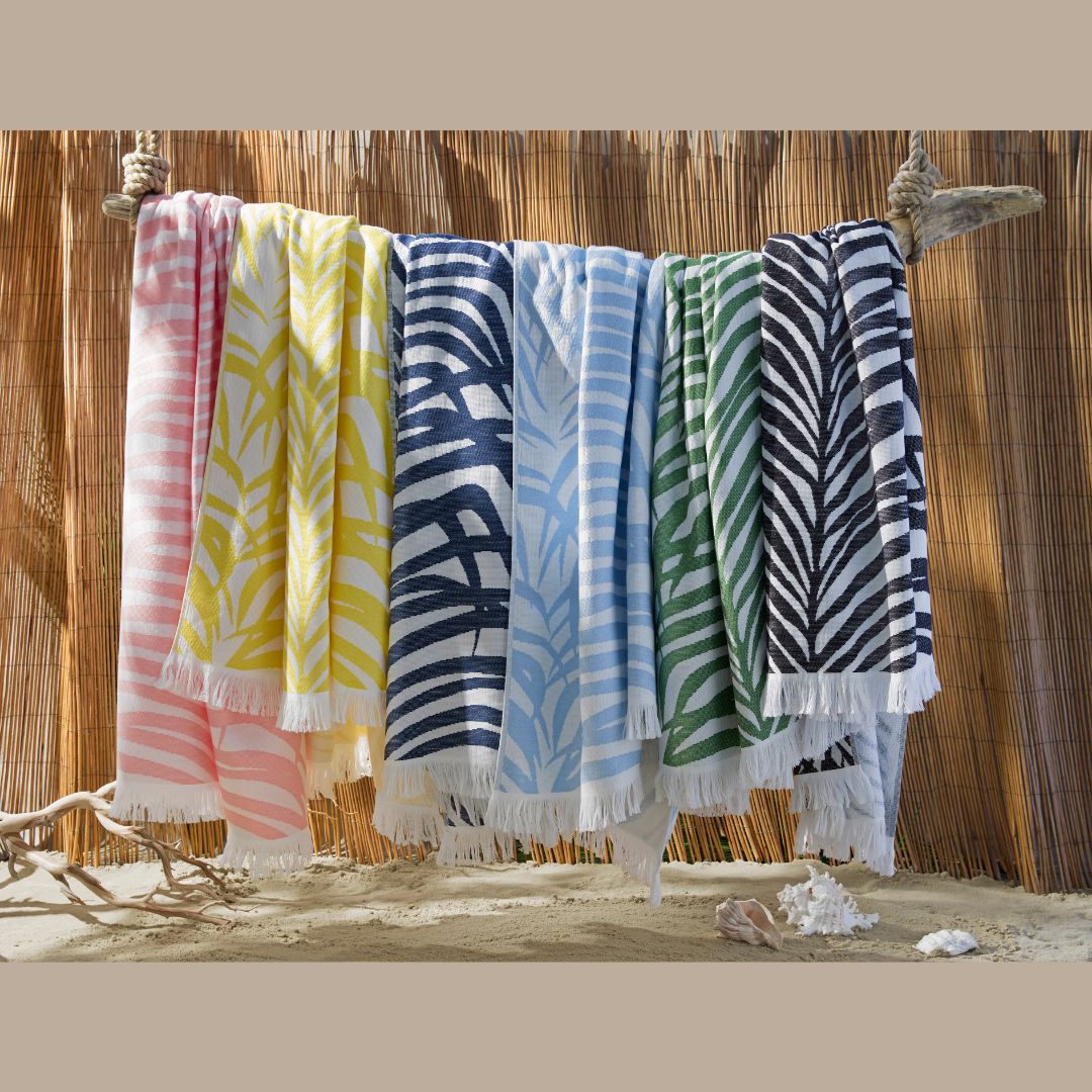 Matouk Zebra Palm Beach Towels - New Colors 2024
