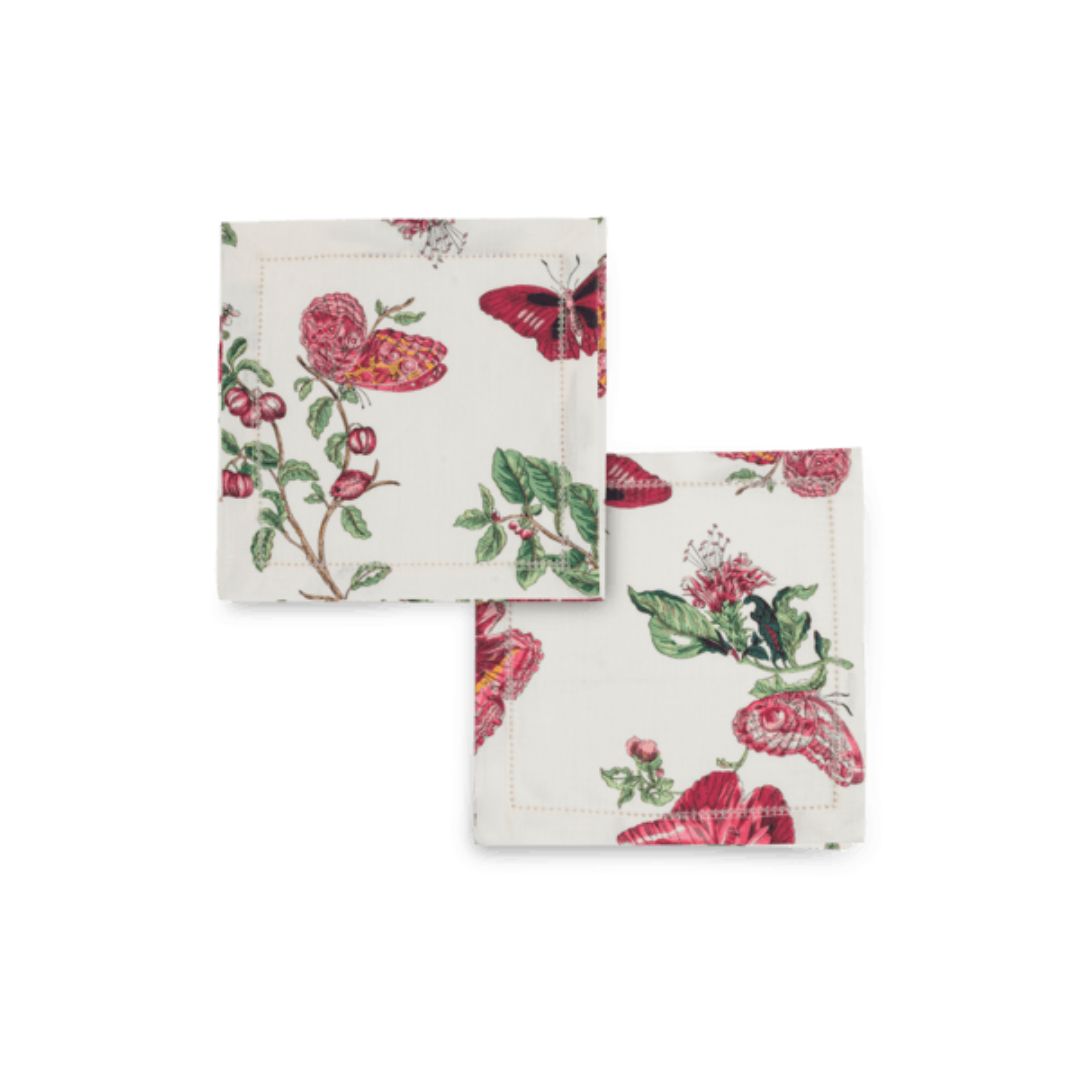 Matouk Schumacher Baudin Butterfly Cocktail Napkins